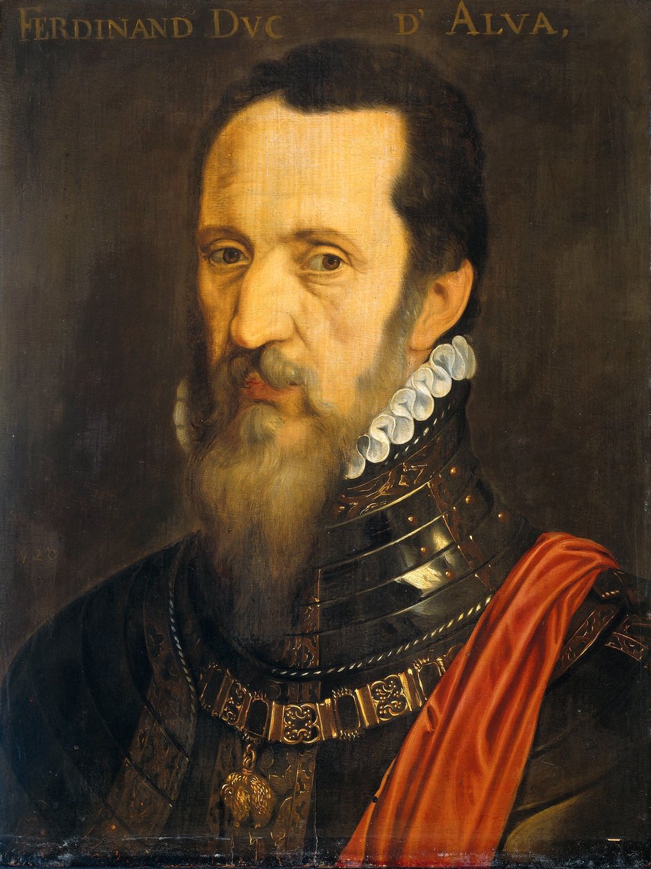 Portræt af Fernando Alvarez de Toledo, hertug af Alba af After Willem Key