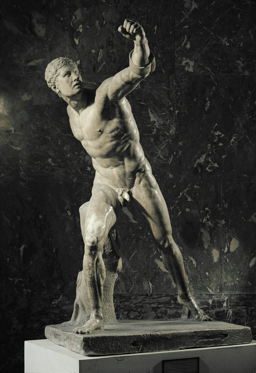 Borghese-gladiatoren, fundet ved Anzio i Italien ... af Agasias Agasias