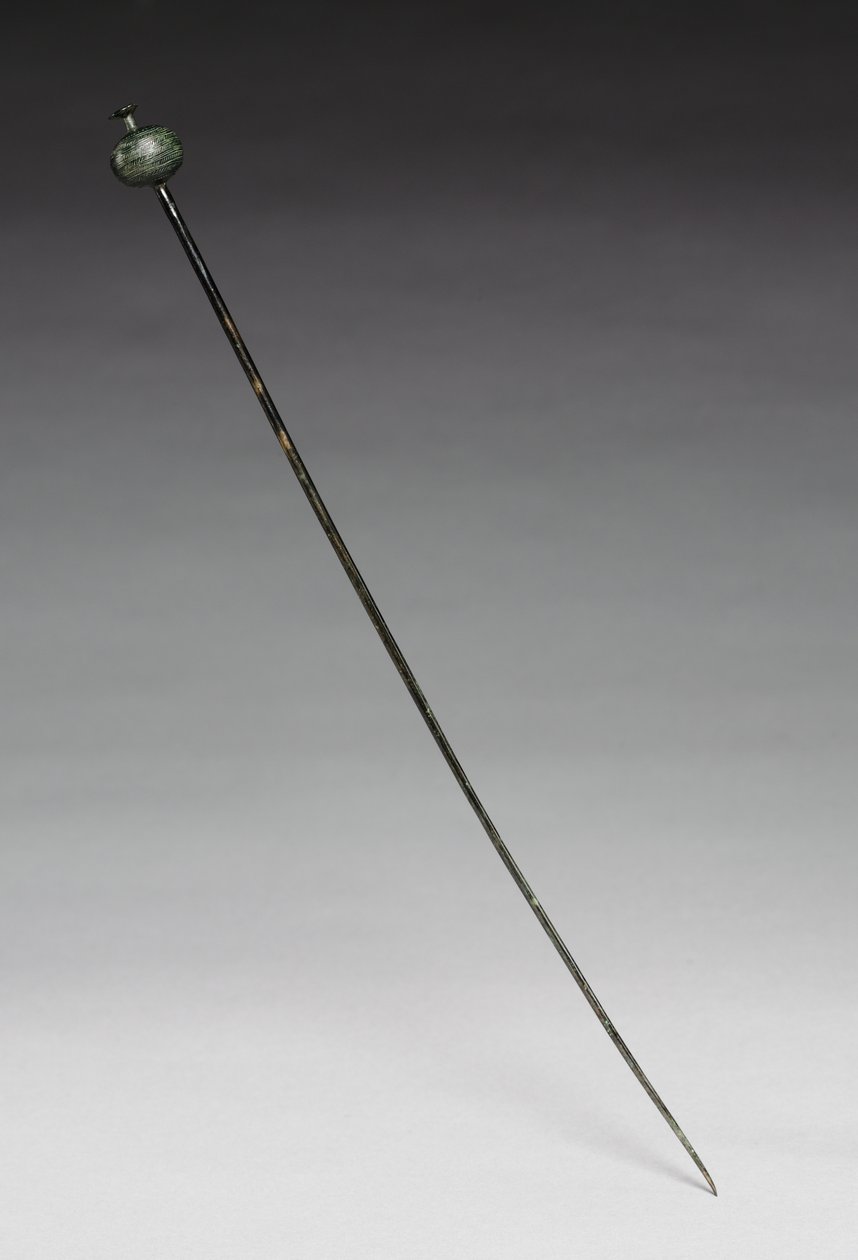 Beklædningsnål, ca. 1400 f.Kr. (støbt og bearbejdet bronze) af Age Bronze