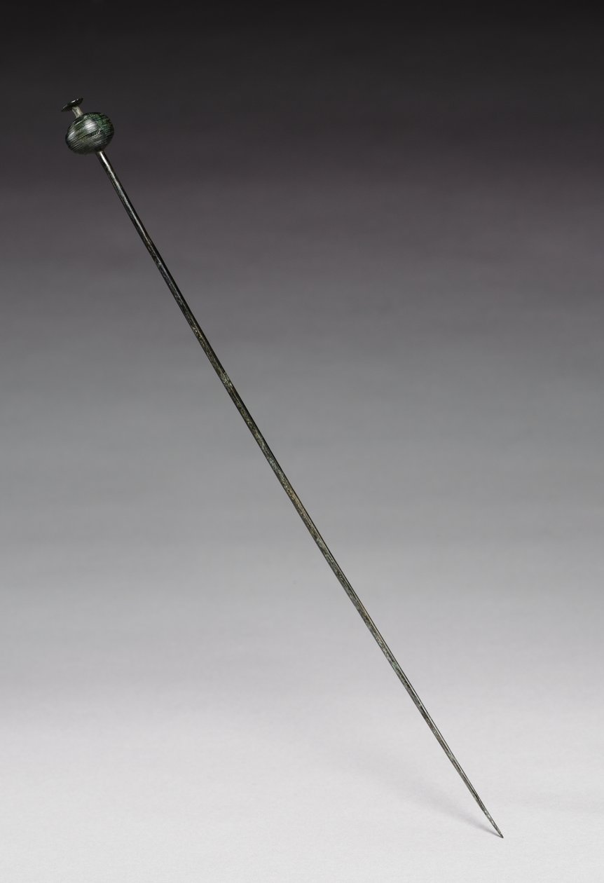 Beklædningsnål, ca. 1400 f.Kr. (støbt og bearbejdet bronze) af Age Bronze