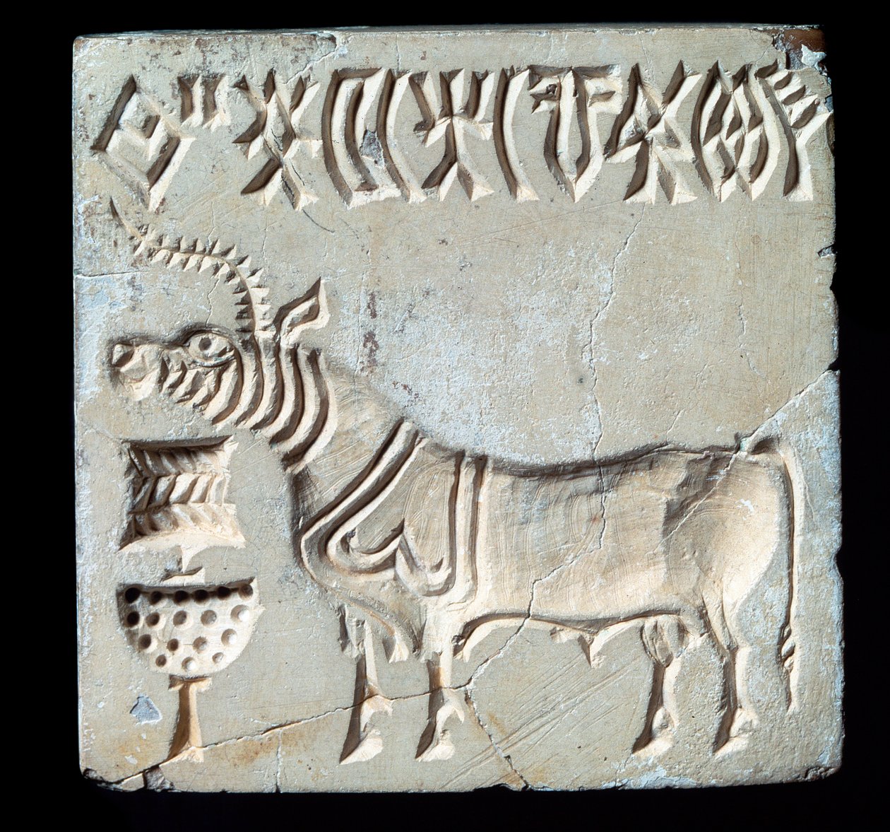 Sten segl, fra Mohenjo-daro, 26.-25. århundrede f.Kr. (bronzealder) af Age Bronze