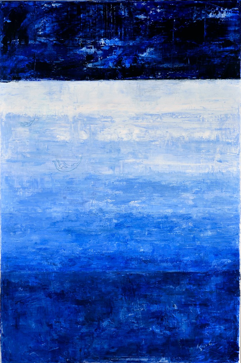And Jump, 2018 (akryl på lærred) af Agnes Girardon