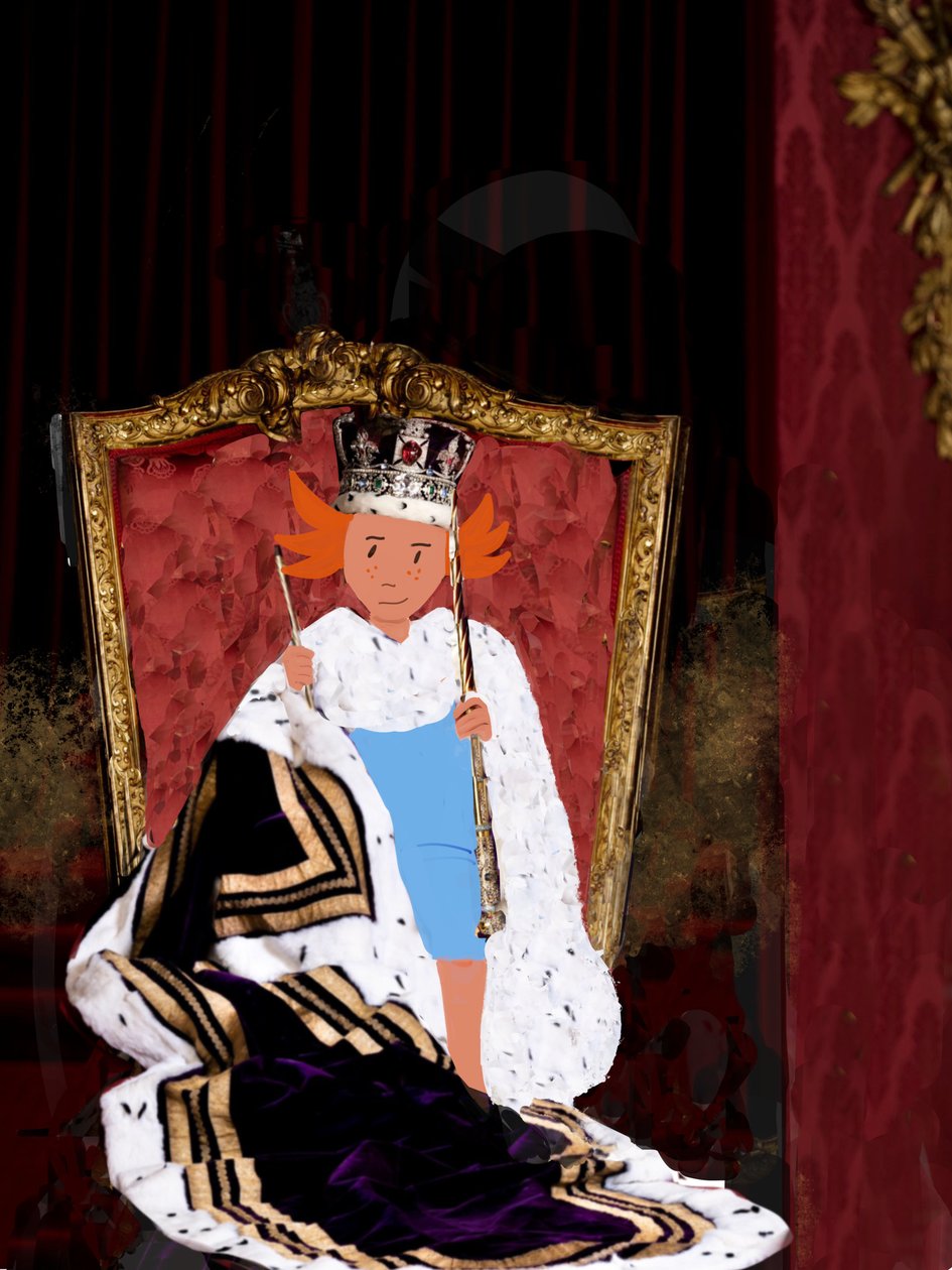 Kroning, 2023 (digital kunst på fotografi) af Agnes Girardon