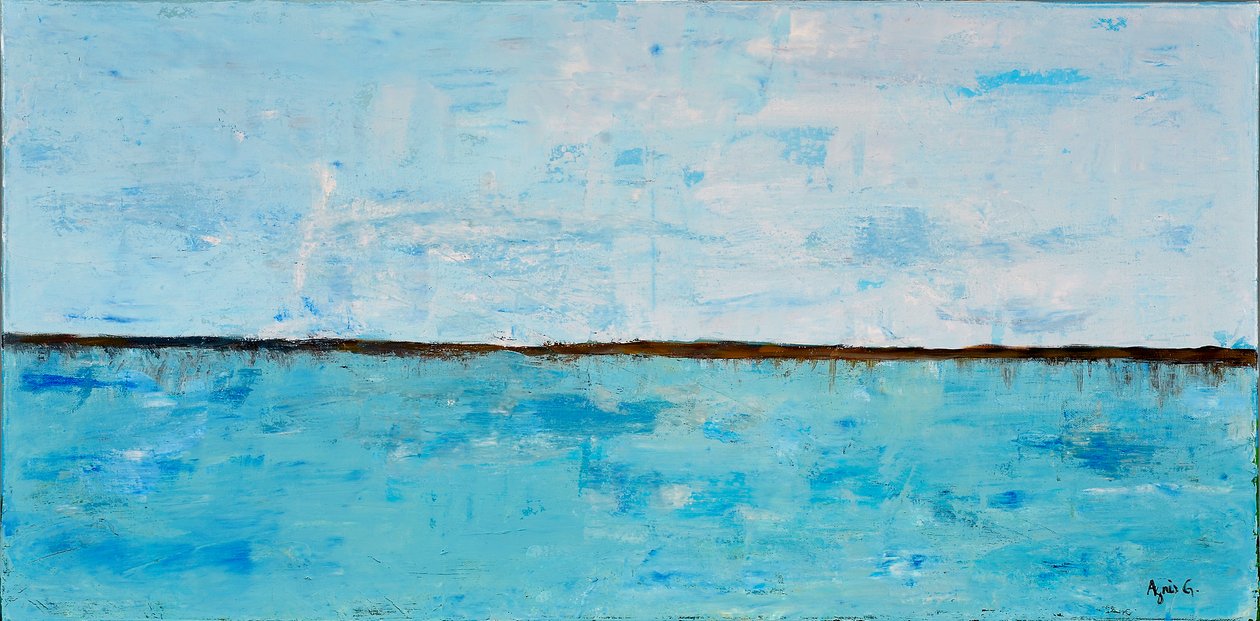 Gili Air, 2017 (akryl på lærred) af Agnes Girardon