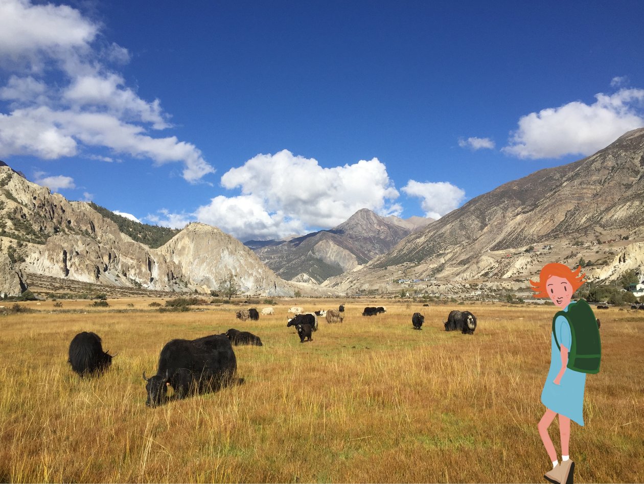 Manang, 2023 (digital kunst på fotografi) af Agnes Girardon