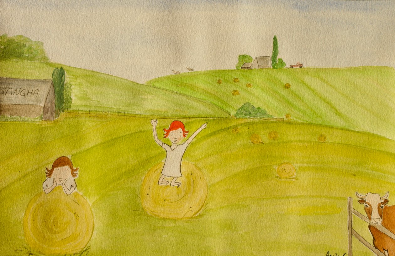 The Voyage, Dordogne, 2015, akvarel på papir af Agnes Girardon