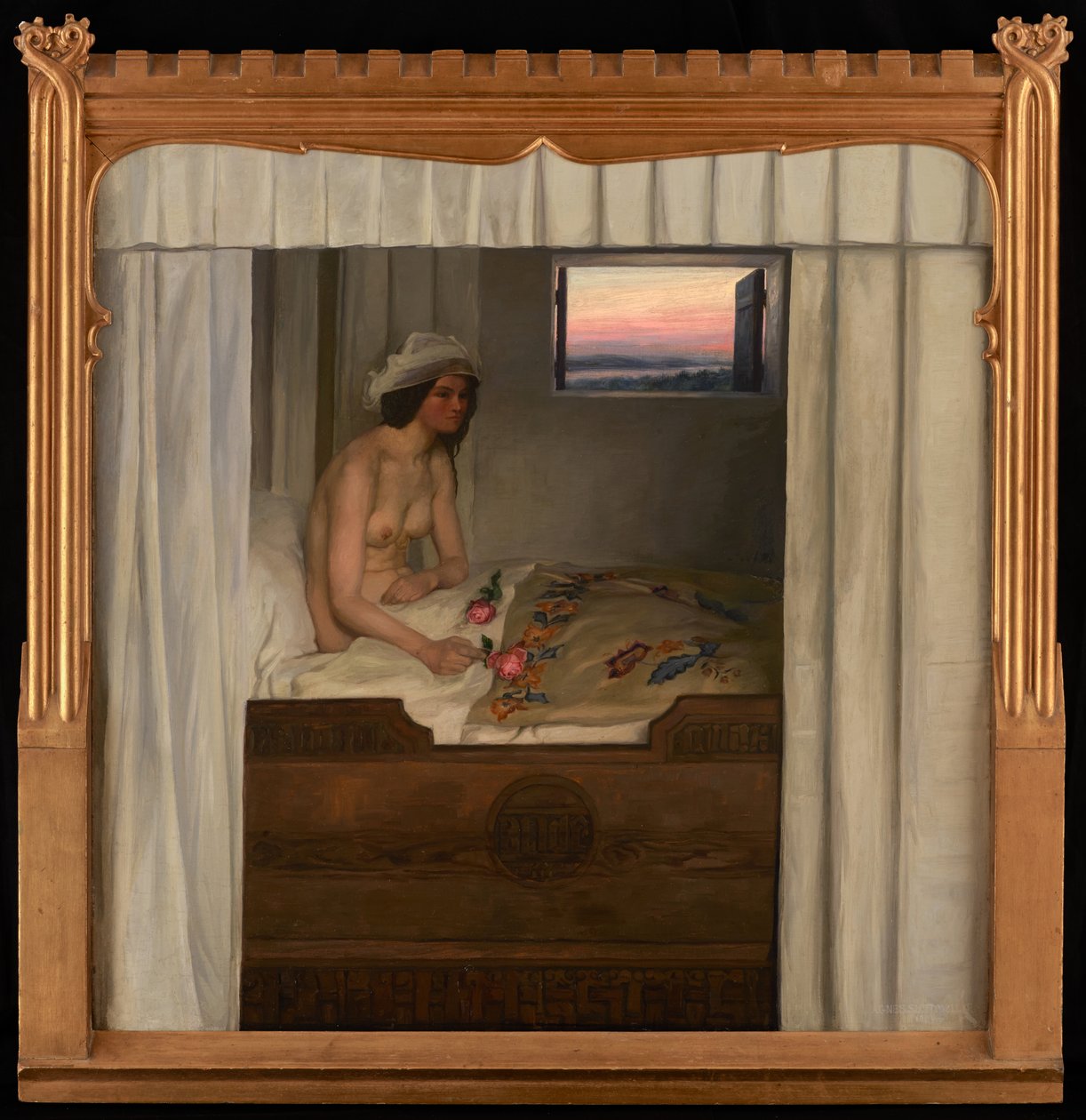 Jomfru Blidelil (The Maiden Blidelil) (olie på lærred) af Agnes Slott-Muller