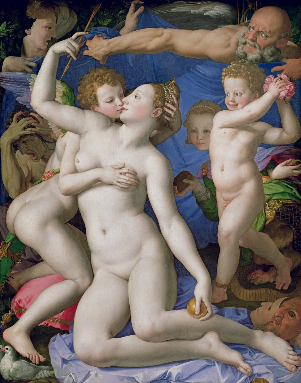 En allegori med Venus og Amor, ca. 1540-50 af Agnolo Bronzino