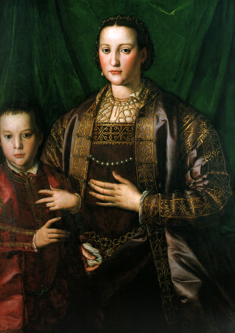 Eleonora di Toledo med sin søn Francesco af Agnolo Bronzino