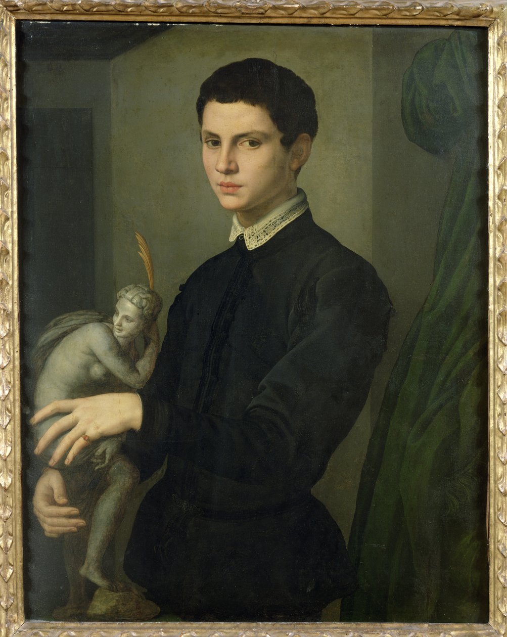 Portræt af en billedhugger, muligvis Baccio Bandinelli (1493-1560) af Agnolo Bronzino