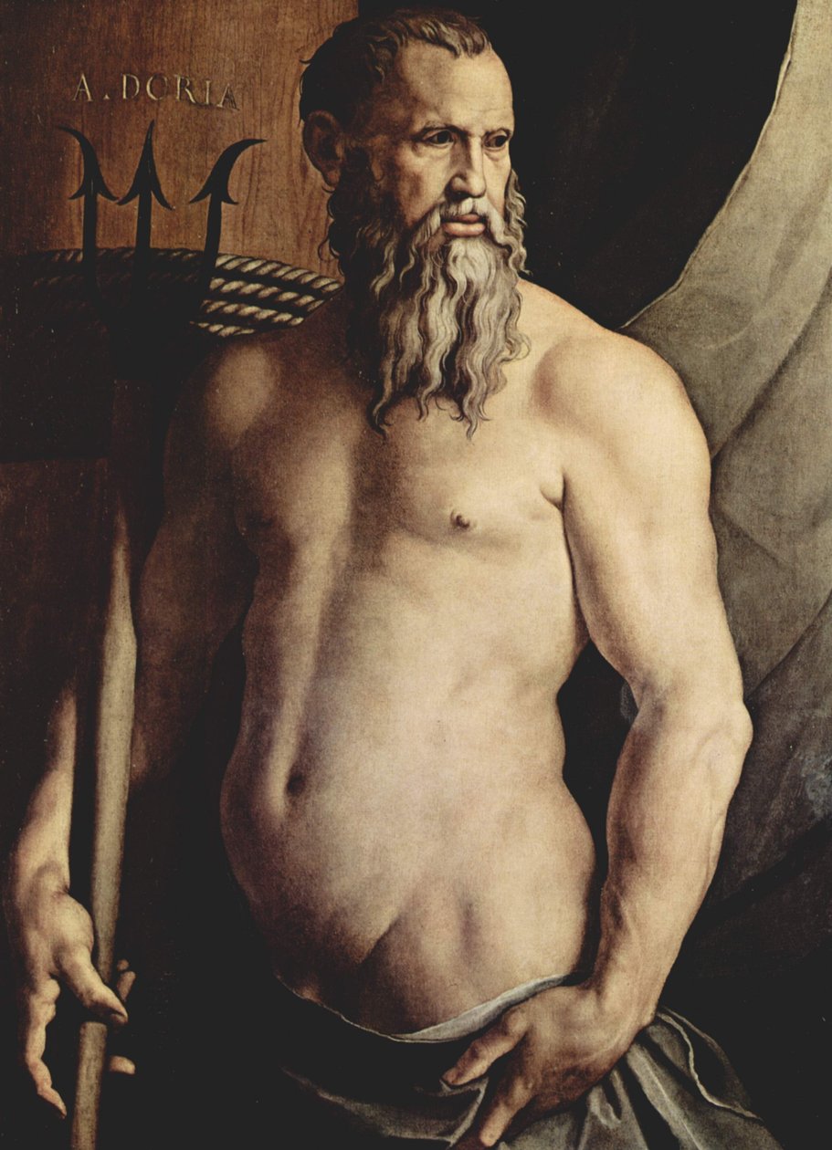 Portræt af Andrea Doria som Neptun af Agnolo Bronzino