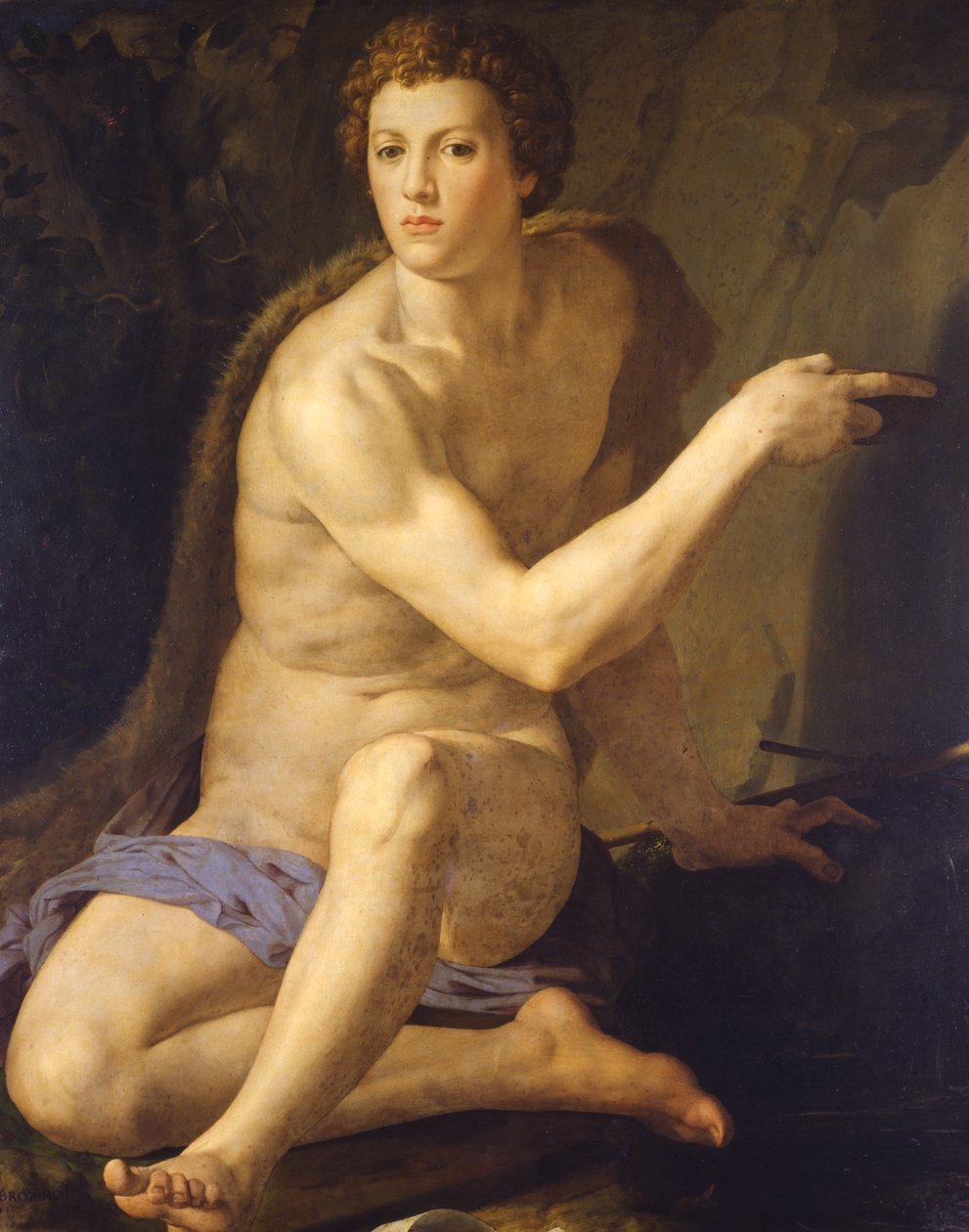 Sankt Johannes Døberen, ca. 1555 (olie på træ) af Agnolo Bronzino