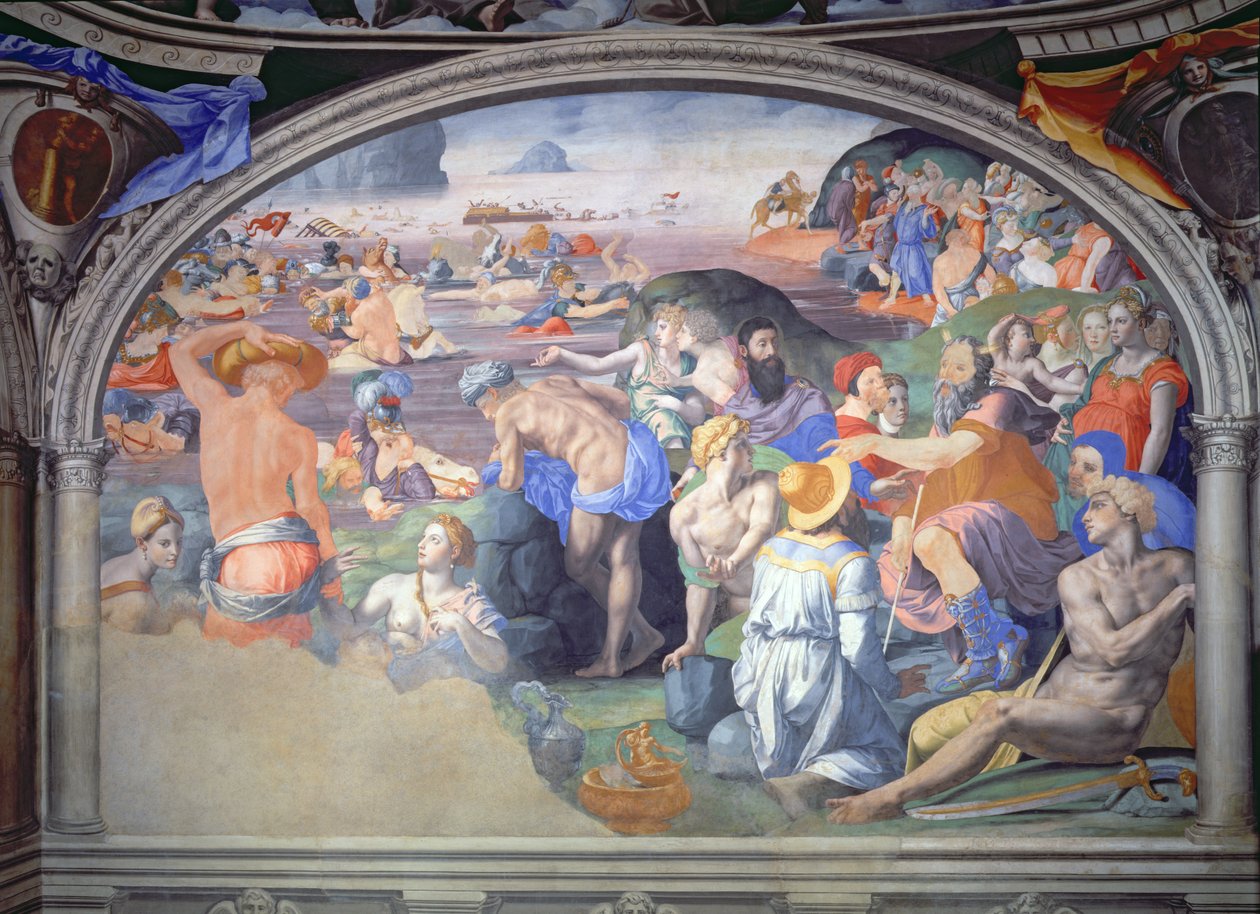 Krydset af Det Røde Hav, 1555 af Agnolo Bronzino
