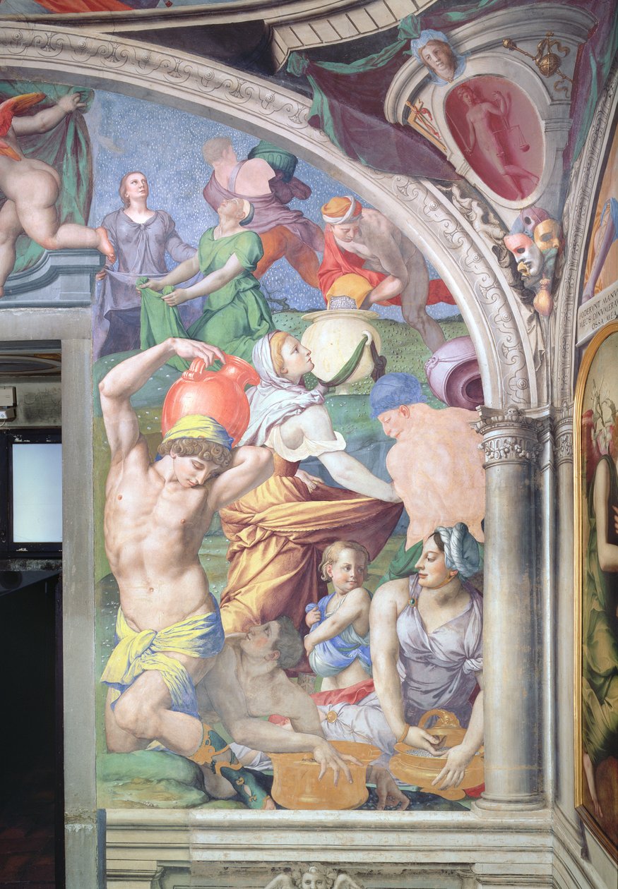 Mannas fald, fra Capella di Eleonora, 1555 (se også 60345 og 81566) af Agnolo Bronzino