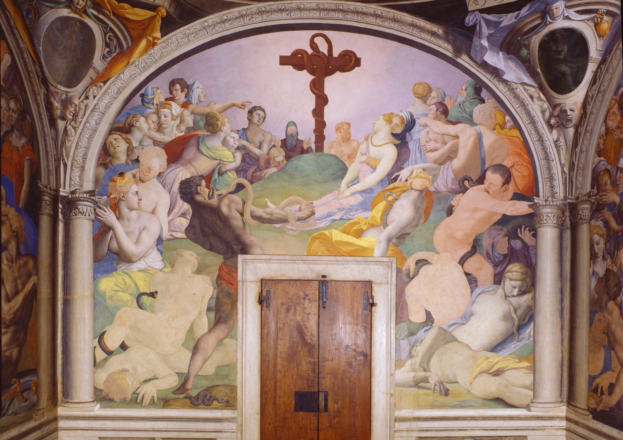 Tilbedelsen af slangen af Agnolo Bronzino