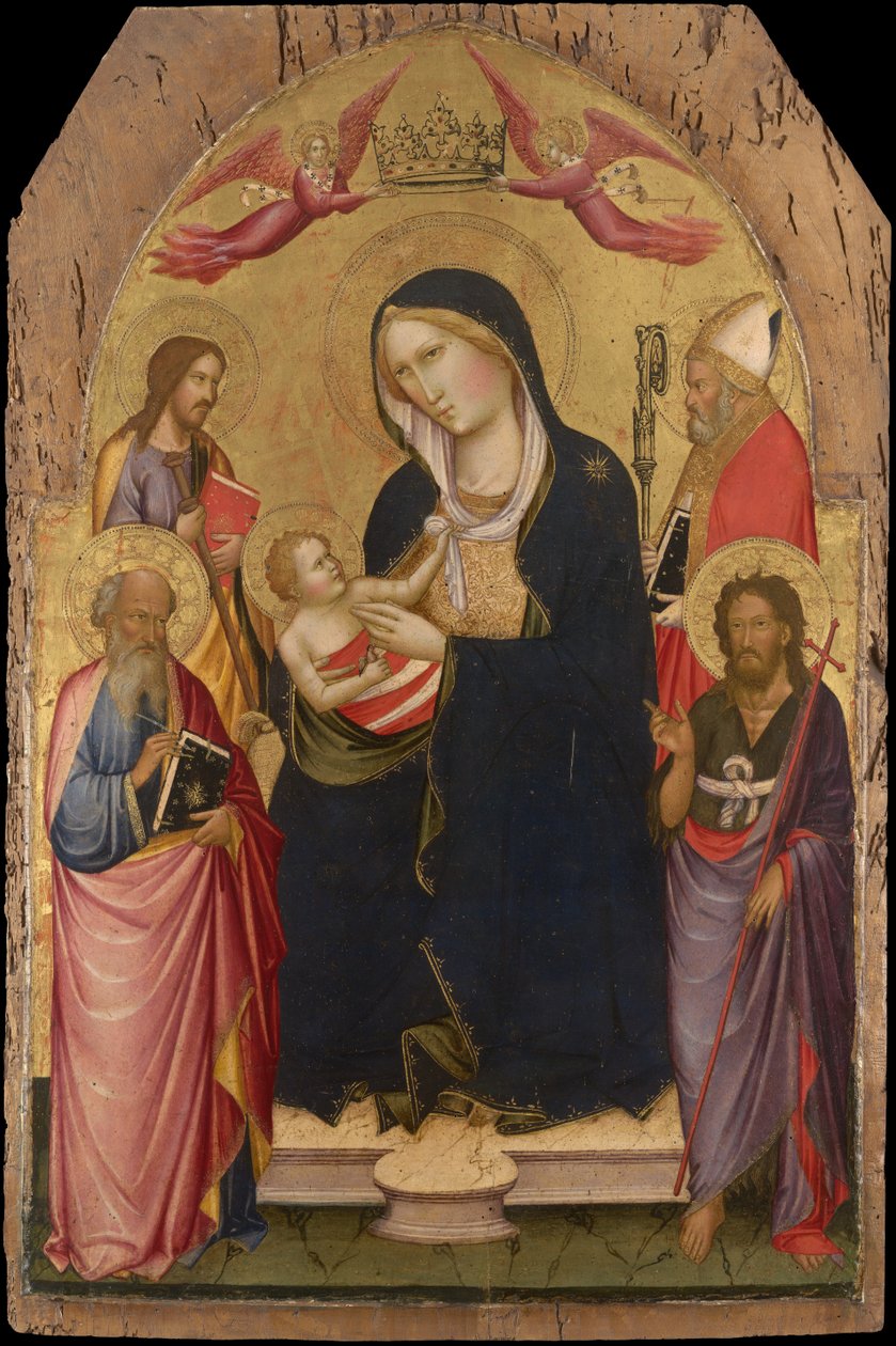 Madonna og barn med evangelisten Johannes af Agnolo Gaddi