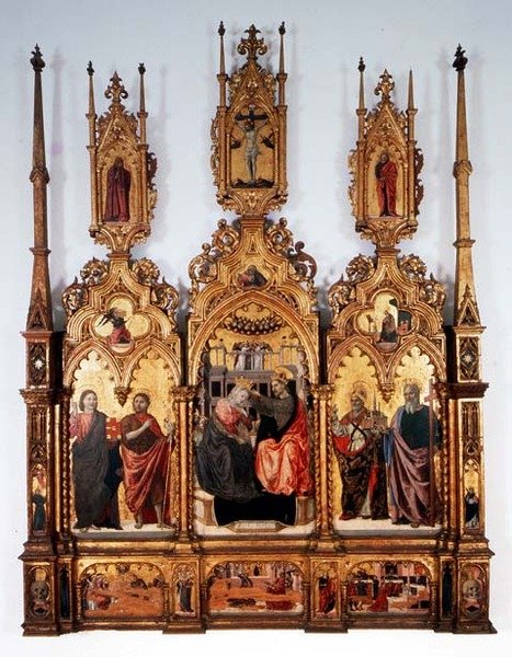 Jomfruens kroning, triptykon af Agnolo and Bartolomeo degli Erri