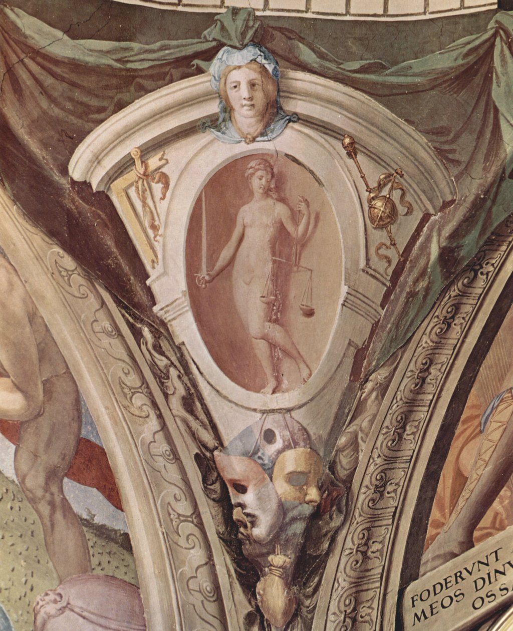 Allegorier af kardinaldyderne. Fresker i Eleonora Da Toledos kapel af Agnolo Bronzino