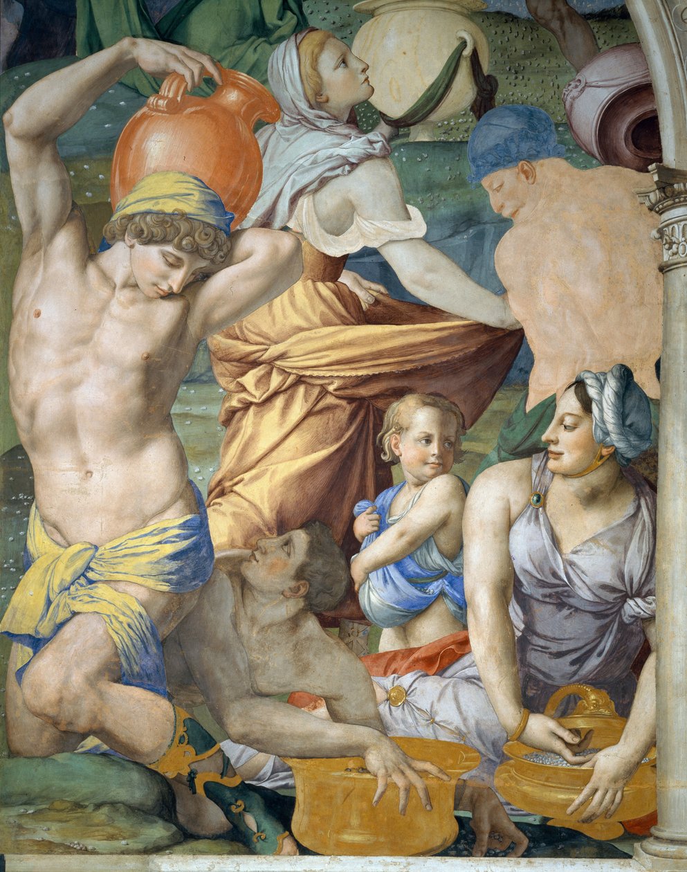 The Gathering of Manna Detail, 1540-1545 af Agnolo Bronzino