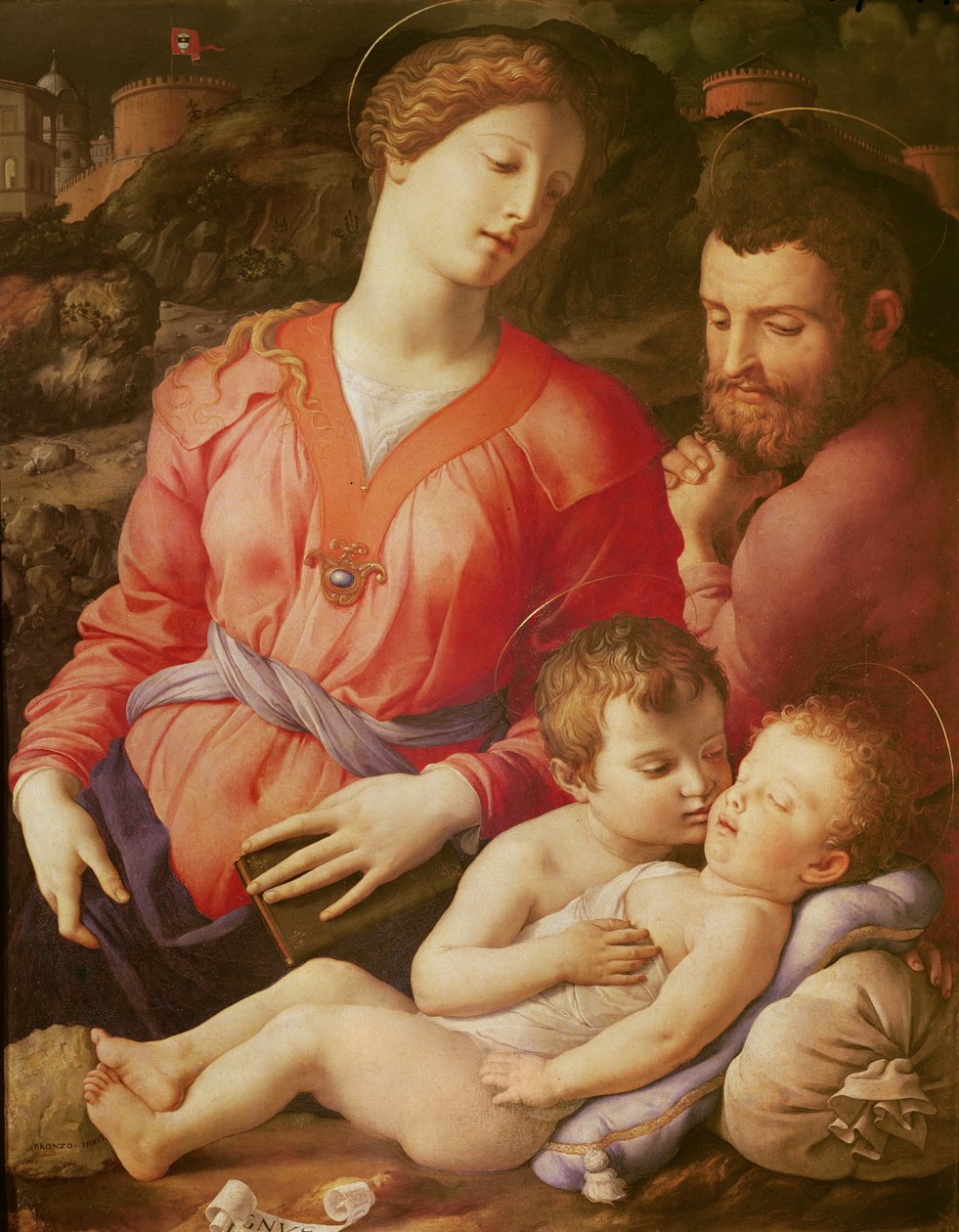Den hellige familie Panciatichi, ca. 1540 (olie på træ) af Agnolo Bronzino