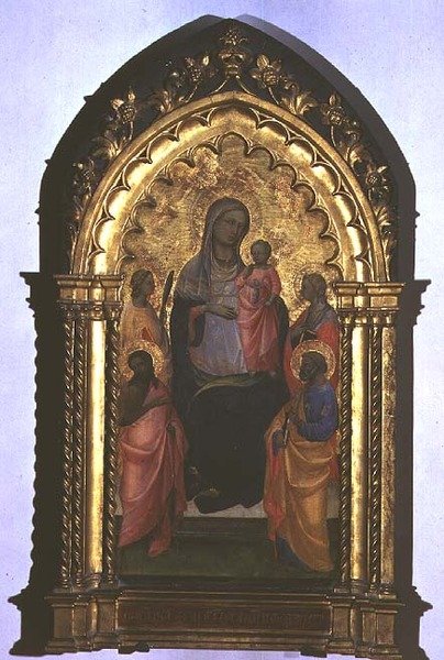 Madonna of Ydmygheden (tempera på panel) af Agnolo Gaddi