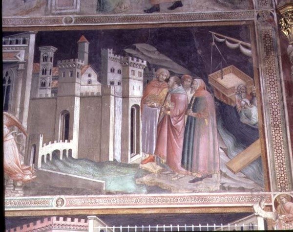 Legenden om det hellige bælte, detalje fra Livet af Jomfruen fra Cappella della Sacra Cintola af Agnolo Gaddi