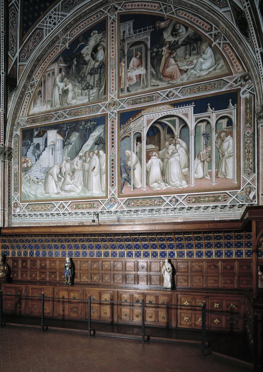Udsigt over kapellet Castellani (eller sakramentet) dekoreret af fresker af Agnolo Gaddi (1350-1396), episoder af Sankt Antonius den Stores liv af Agnolo Gaddi