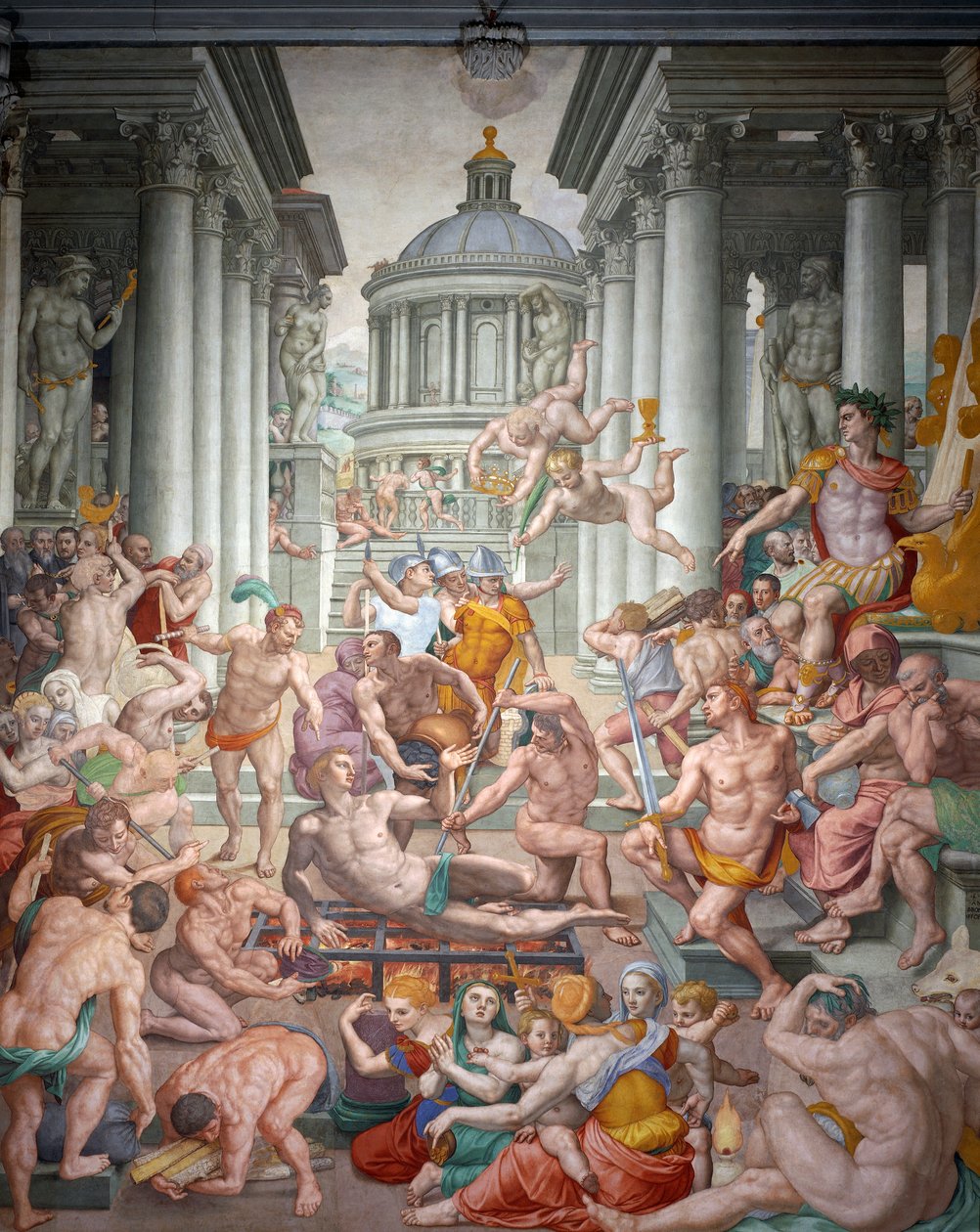 Saint Lawrences martyrium af Agnolo Bronzino
