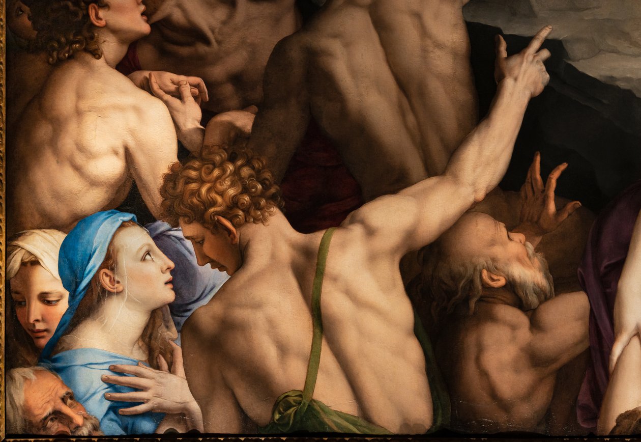 Medici Chapel: Descent of Christ to the Limbo, detaljer af Agnolo Bronzino