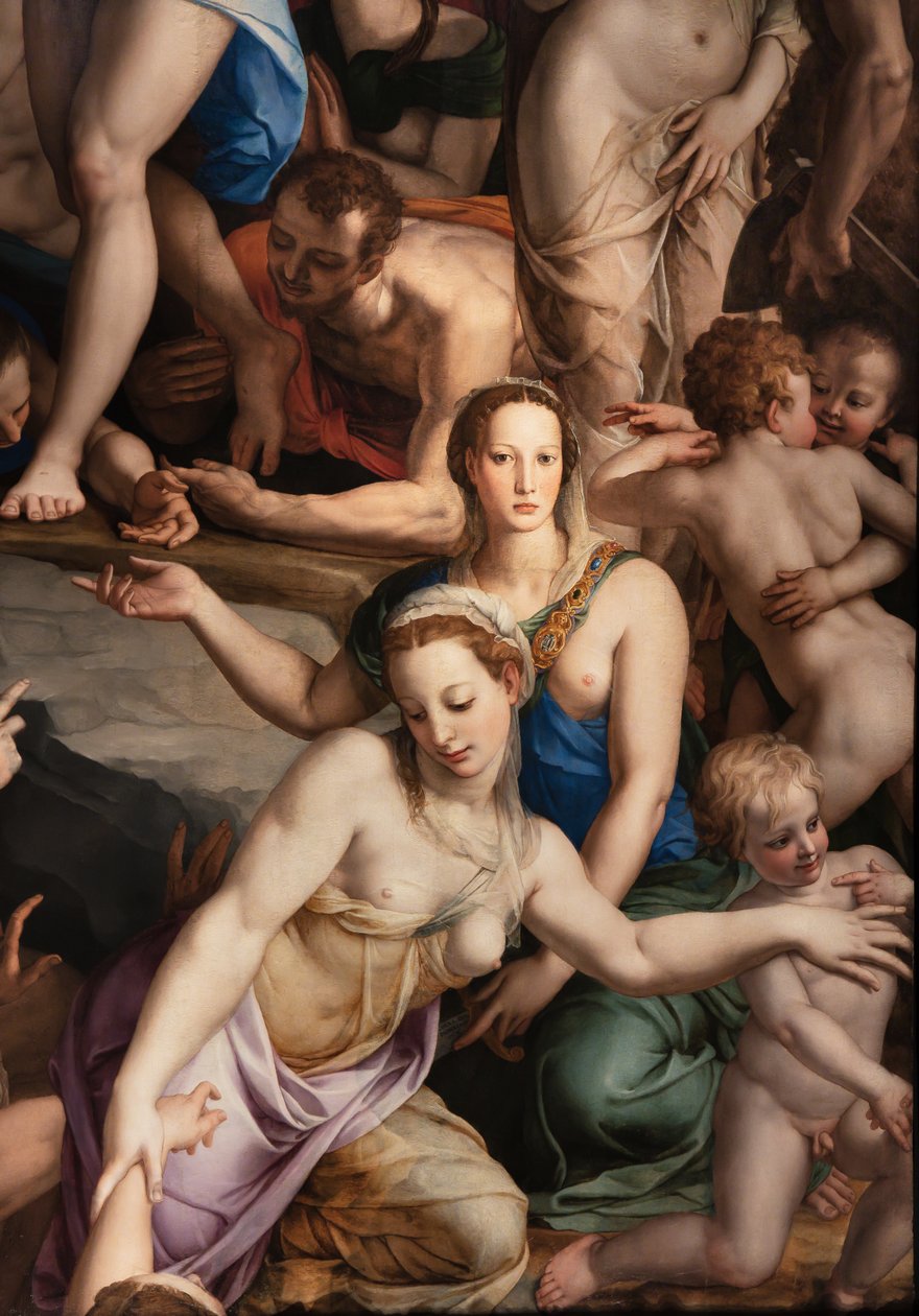 Medici Chapel: Descent of Christ to the Limbo, detaljer af Agnolo Bronzino