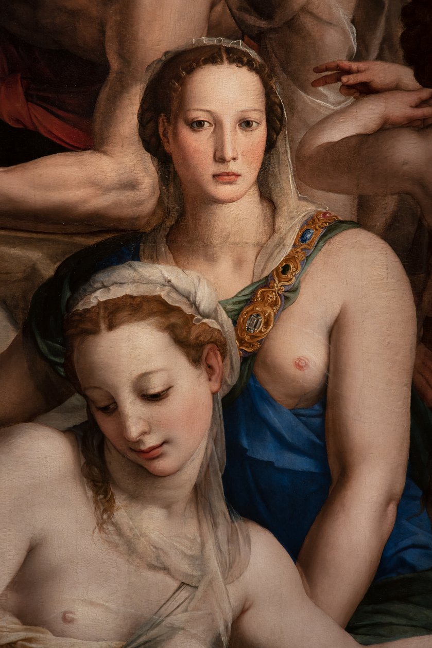 Medici Chapel: Descent of Christ to the Limbo, detaljer af Agnolo Bronzino