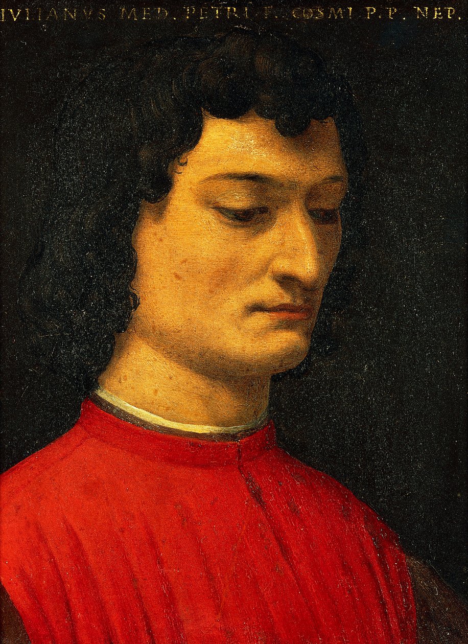 Portræt af Giuliano de Medici, af Agnolo Bronzino, maleri af Agnolo Bronzino