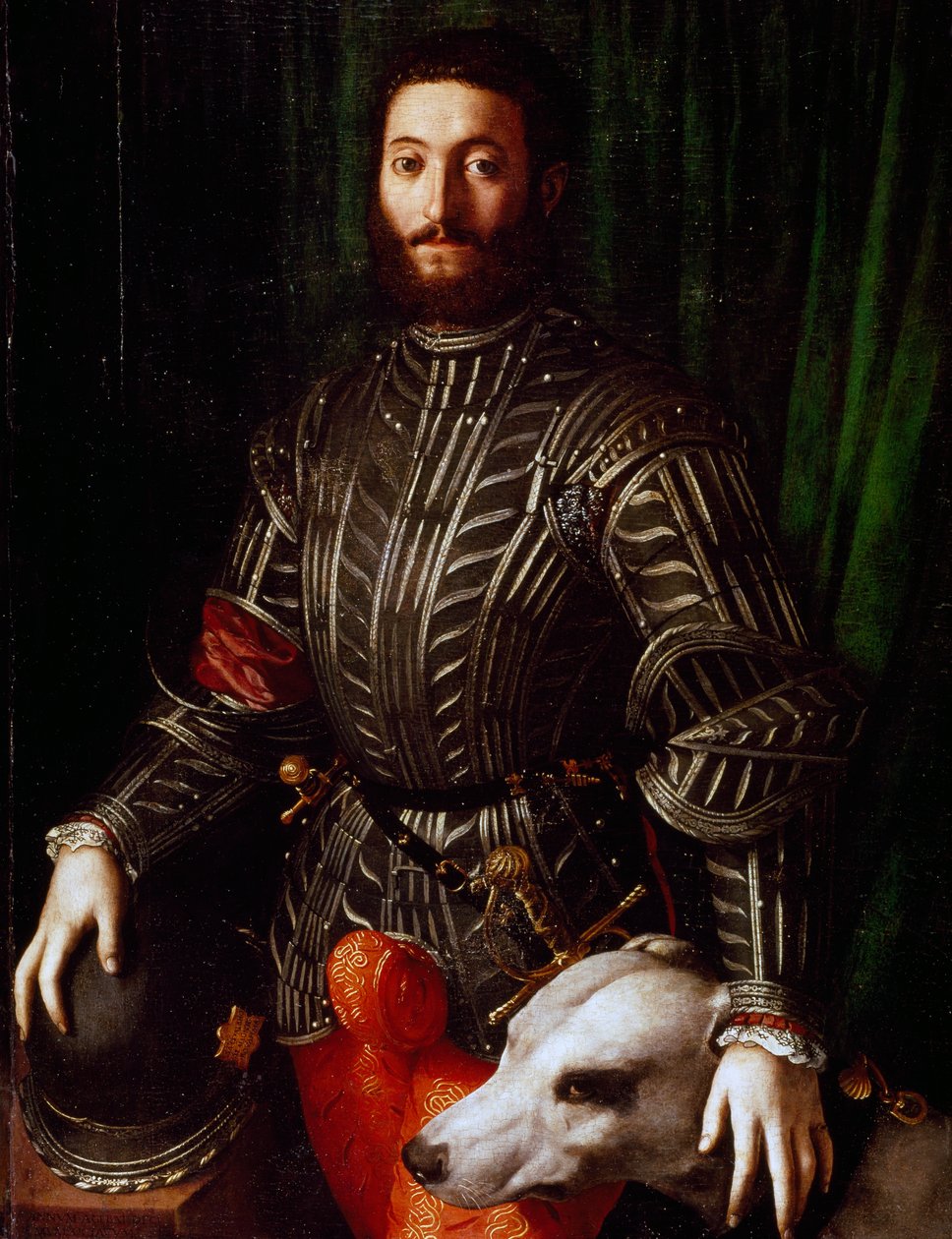 Portræt af Guidobaldo II della Rovere (Urbino, Pesaro-1514) af Agnolo Bronzino