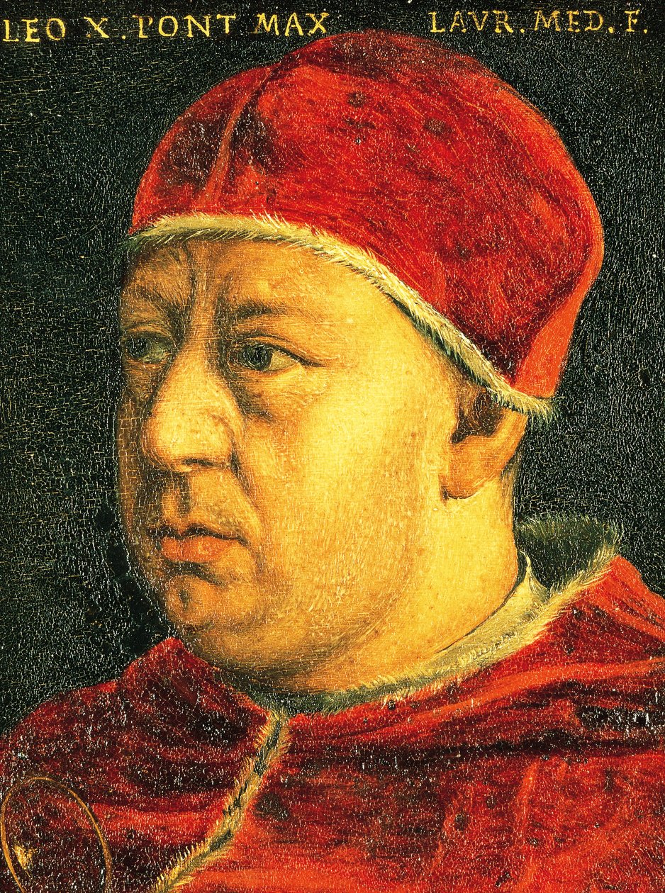 Portræt af pave Leo X (Giovanni di Lorenzo de Medici, Firenze af Agnolo Bronzino