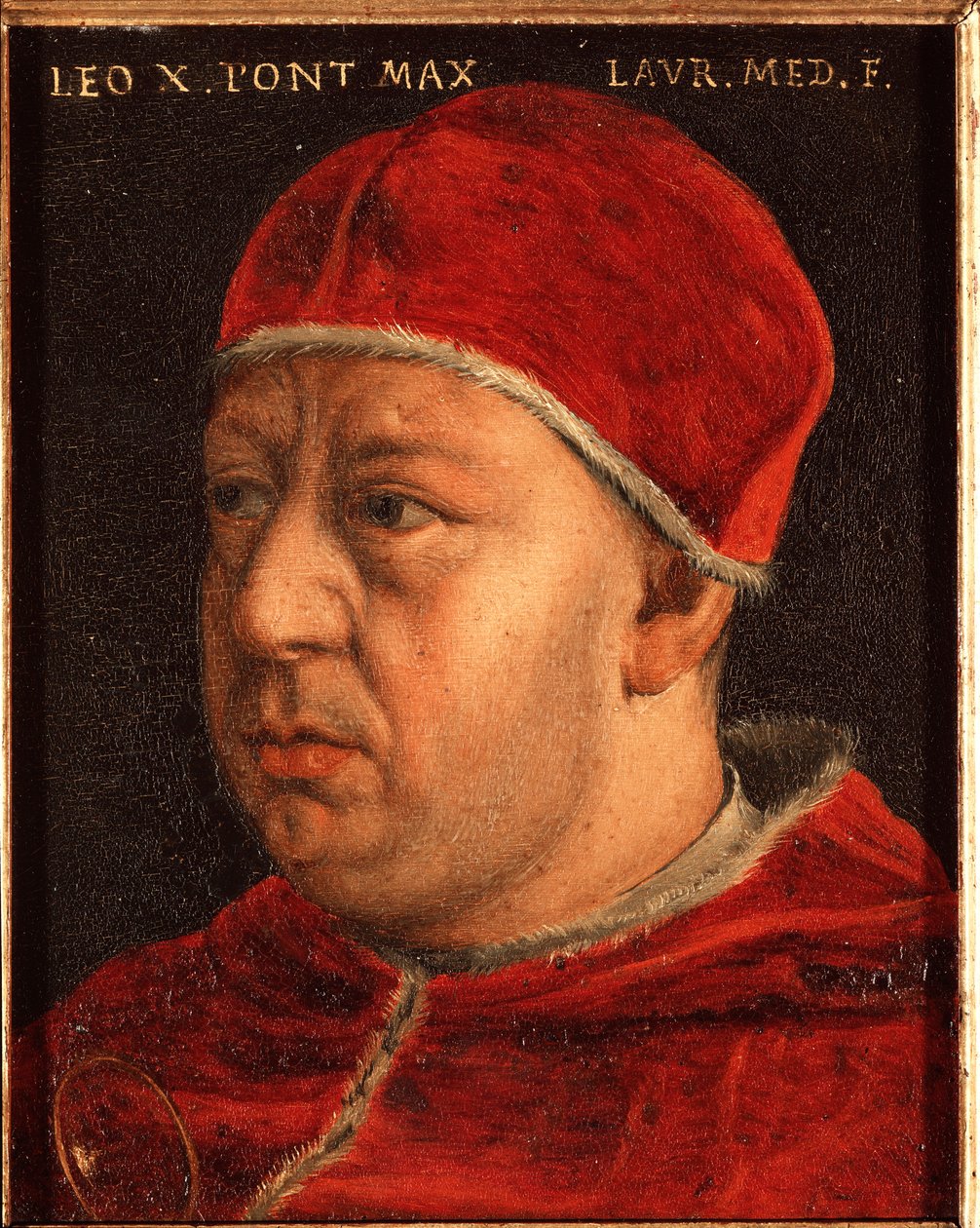 Portræt af pave Leon X (Leo X) (Johannes af Medici af Agnolo Bronzino
