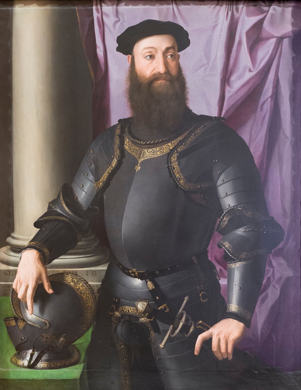 Portræt af Stefano IV Colonna af Agnolo Bronzino