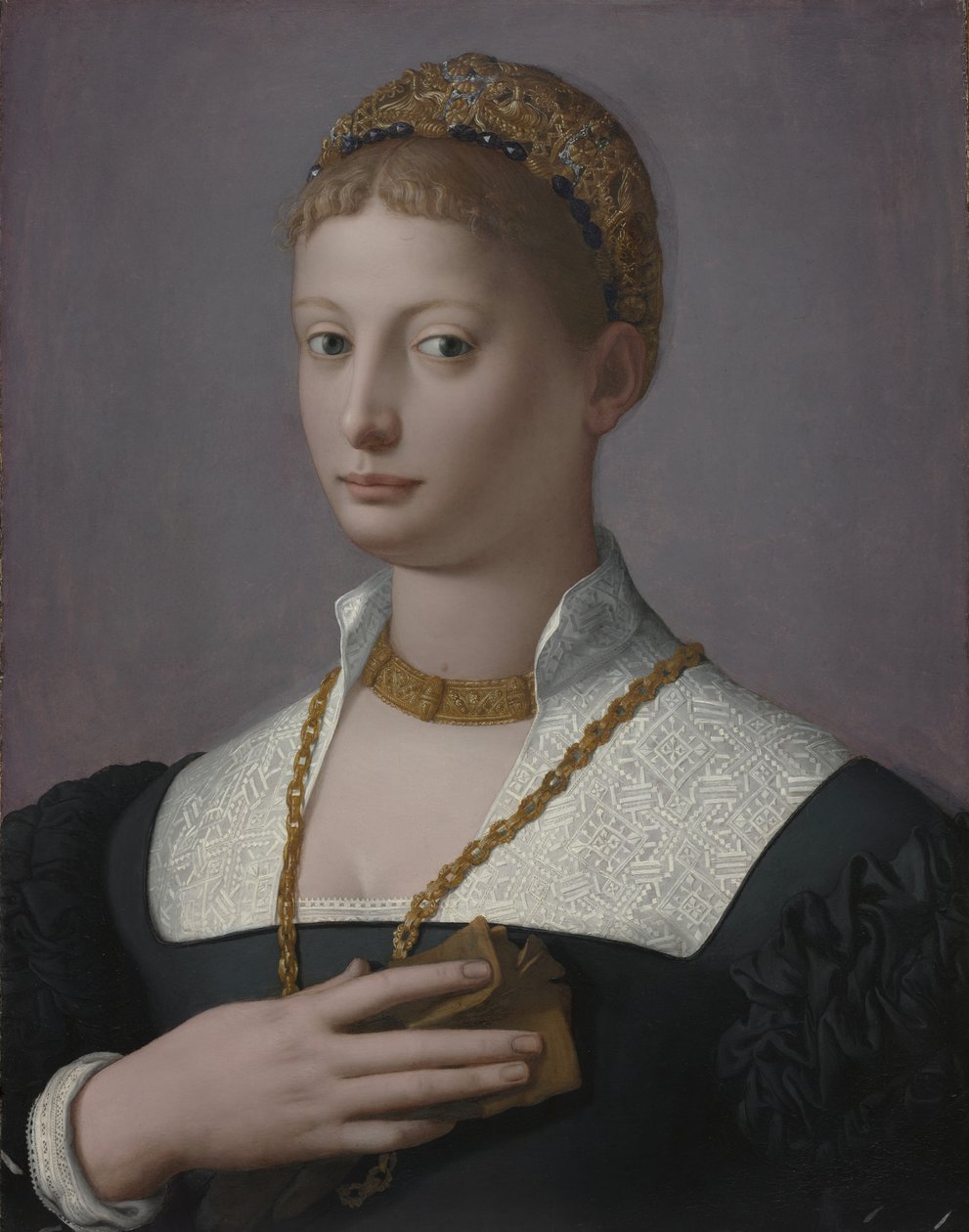 Portræt af en kvinde, ca. 1550 (olie på træ) af Agnolo Bronzino