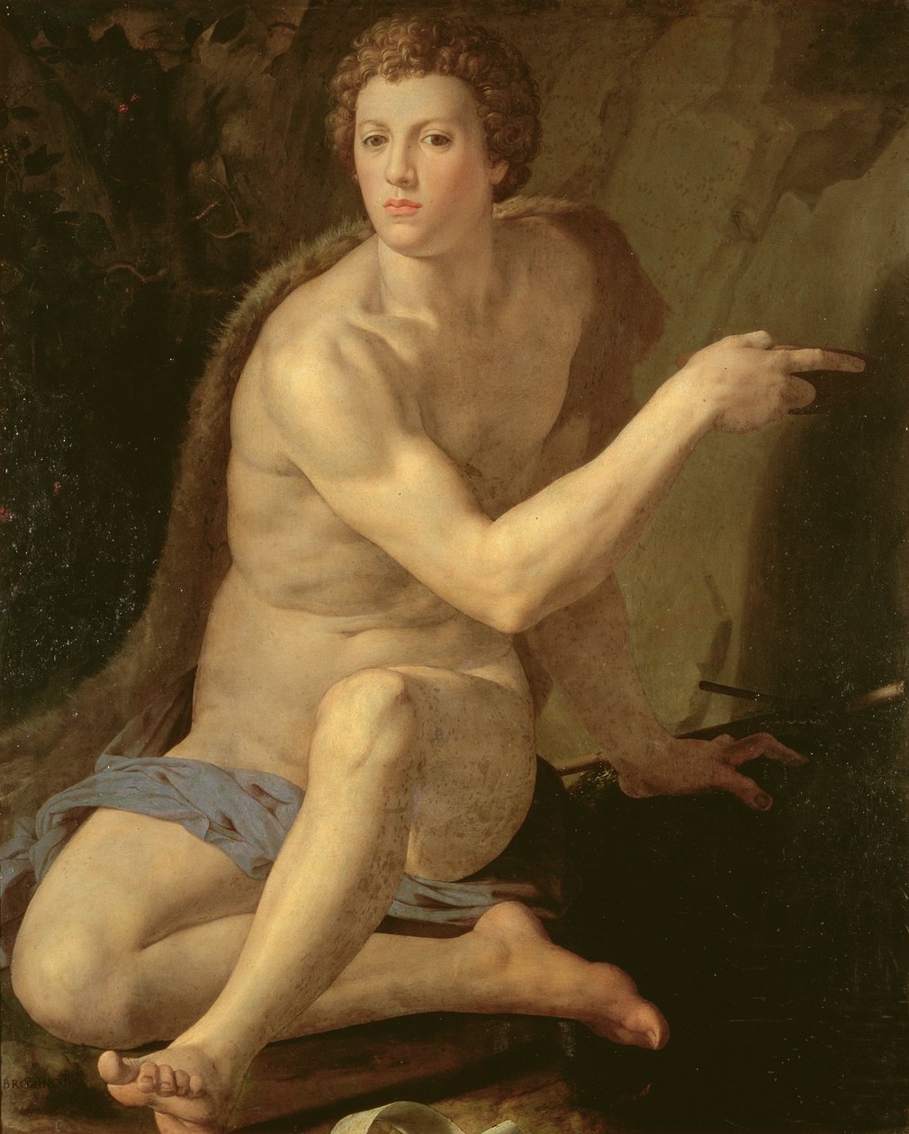 Johannes Døberen (olie på panel) af Agnolo Bronzino