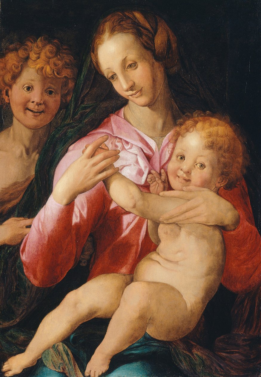 Jomfruen og barnet med den unge Johannes Døberen af Agnolo di Cosimo Bronzino