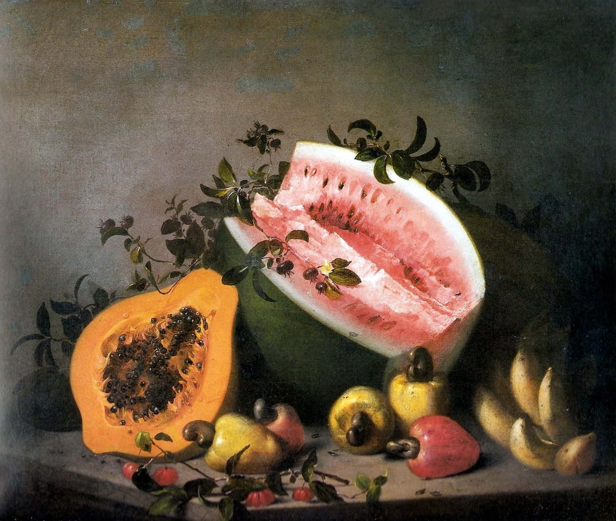 Papaya og vandmelon af Agostinho Jose da Mota