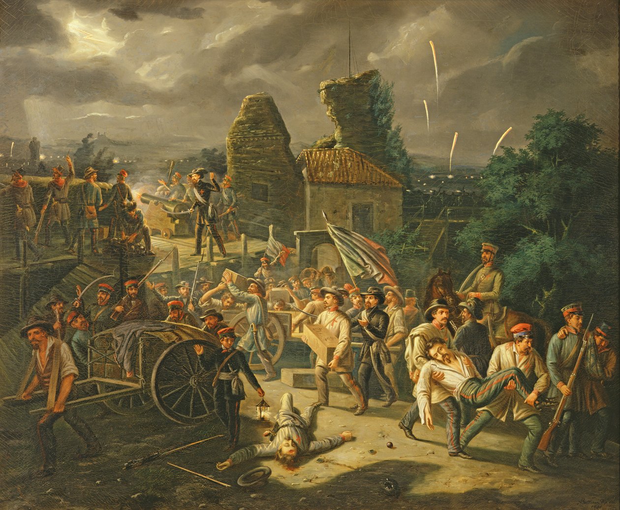 Forsvaret og evakueringen af Rocchetta af Agostino Bettazzi