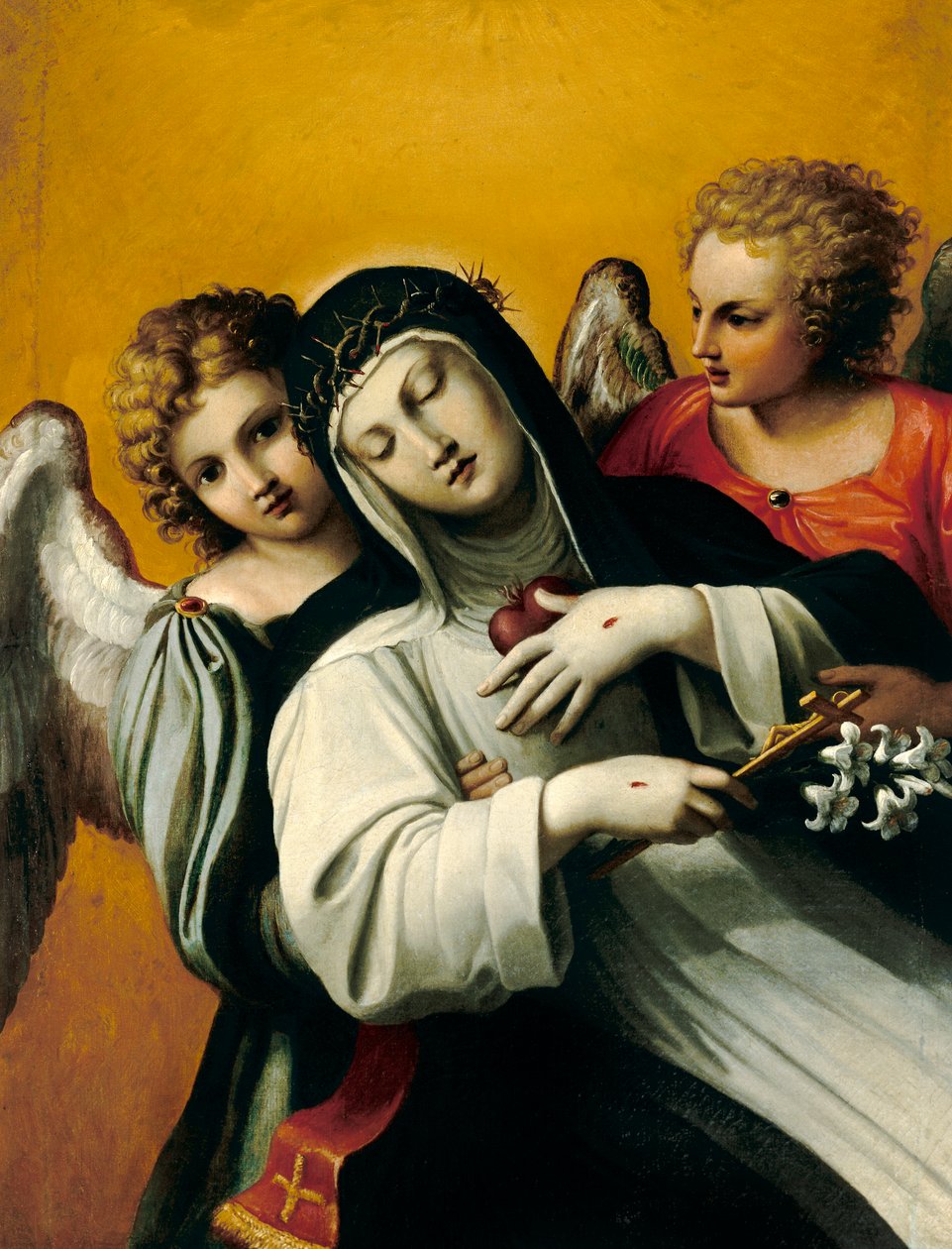 Den hellige Katarina af Sienas ekstase af Agostino Carracci