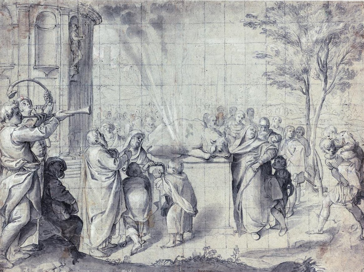 Offer af Pelias af Agostino Carracci