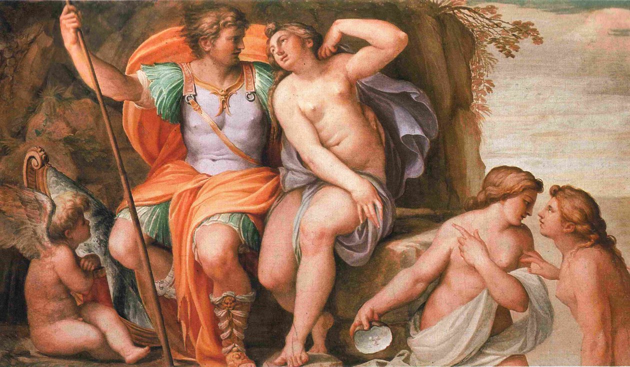 Venus og Mars, fresco af Agostino Carracci i Palazzo del Giardino (Parma) af Agostino Carracci