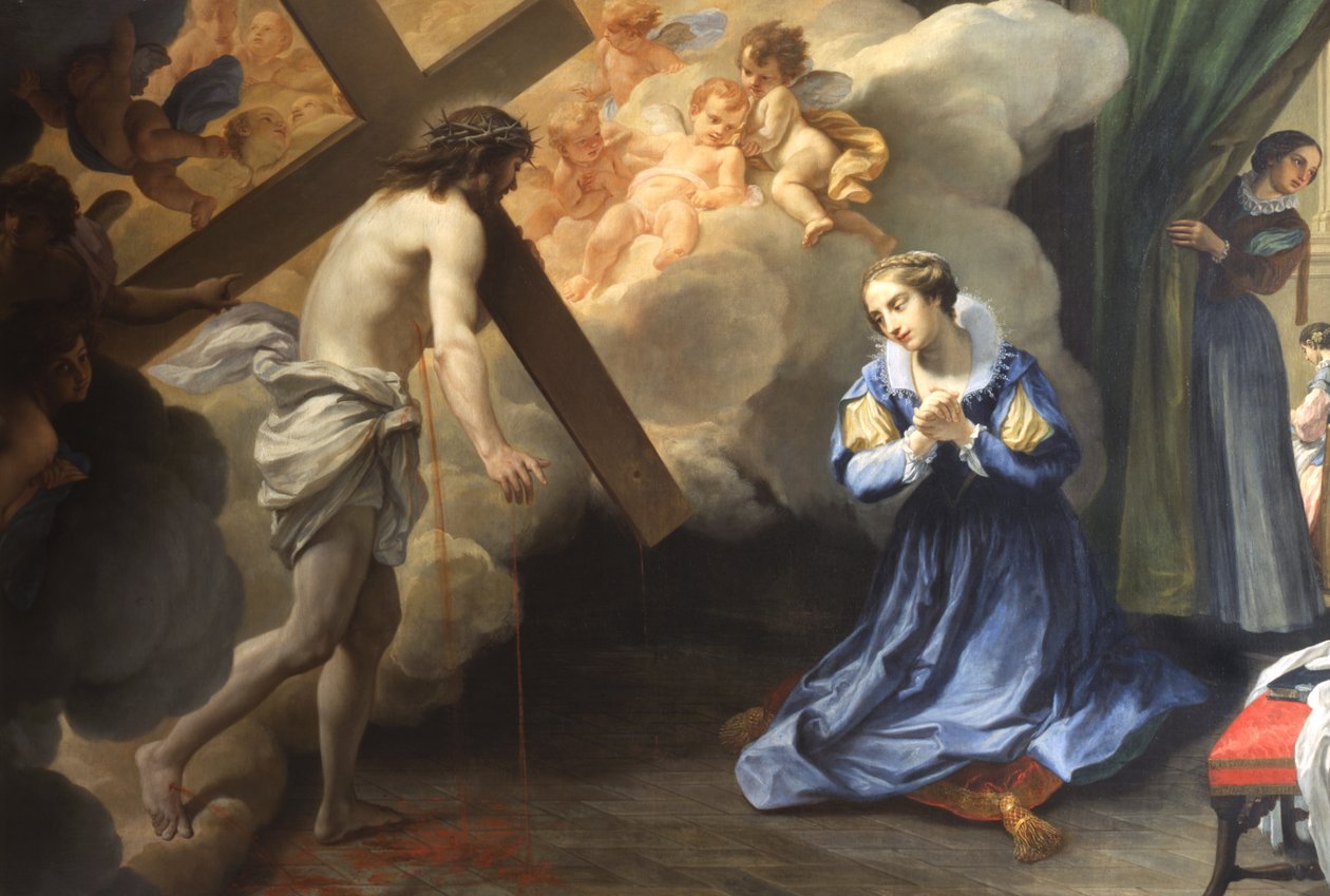 Ecstasy af St Caterina de Paoli af Agostino Masucci