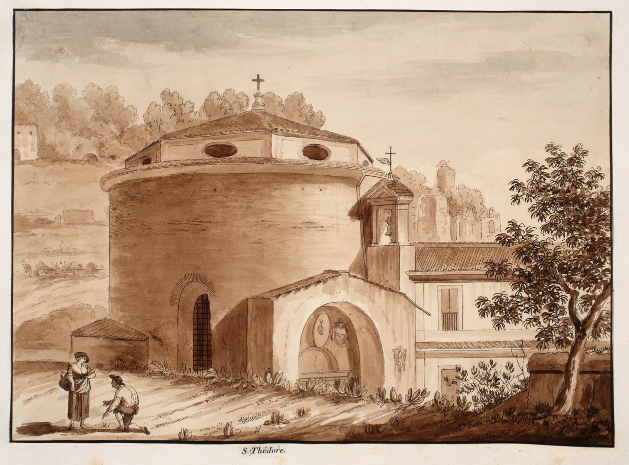 San Teodoro, 1833 (ætsning med brun vask) af Agostino Tofanelli