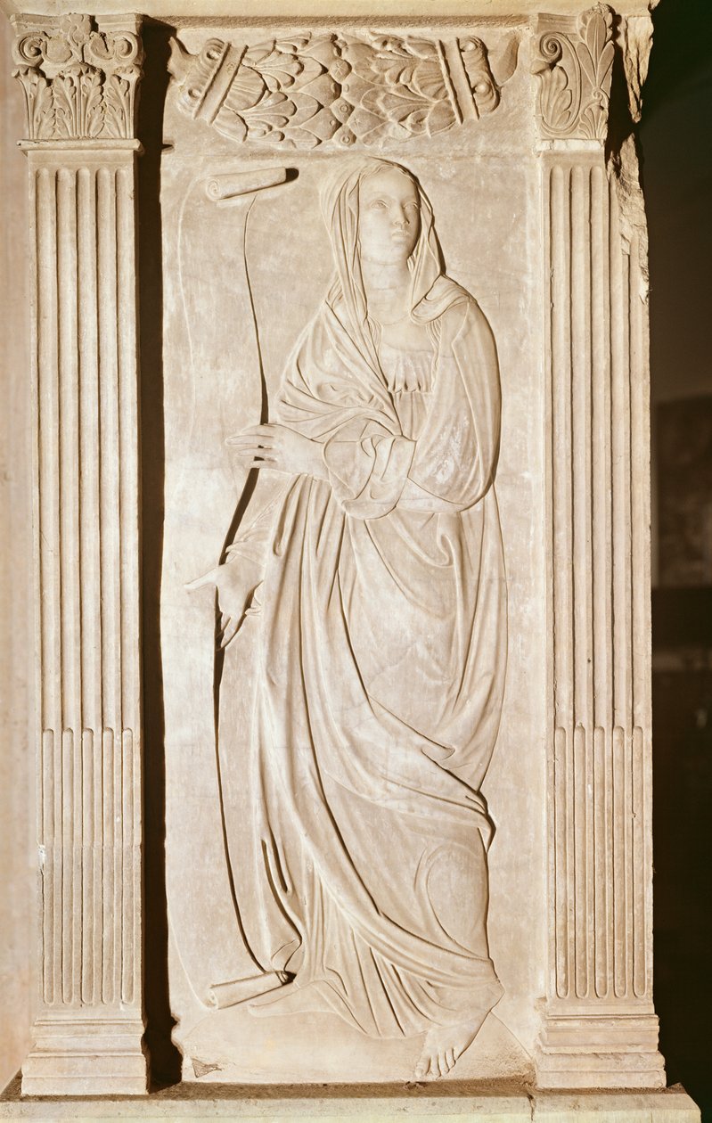 Matematik, ca.1450 (marmor) af Agostino di Duccio