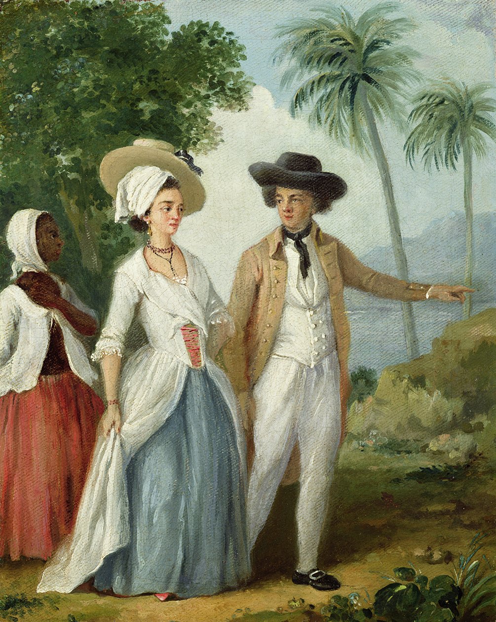 A Planter and his Wife, Attended by a Servant, c.1780 (olie på lærred) af Agostino Brunias