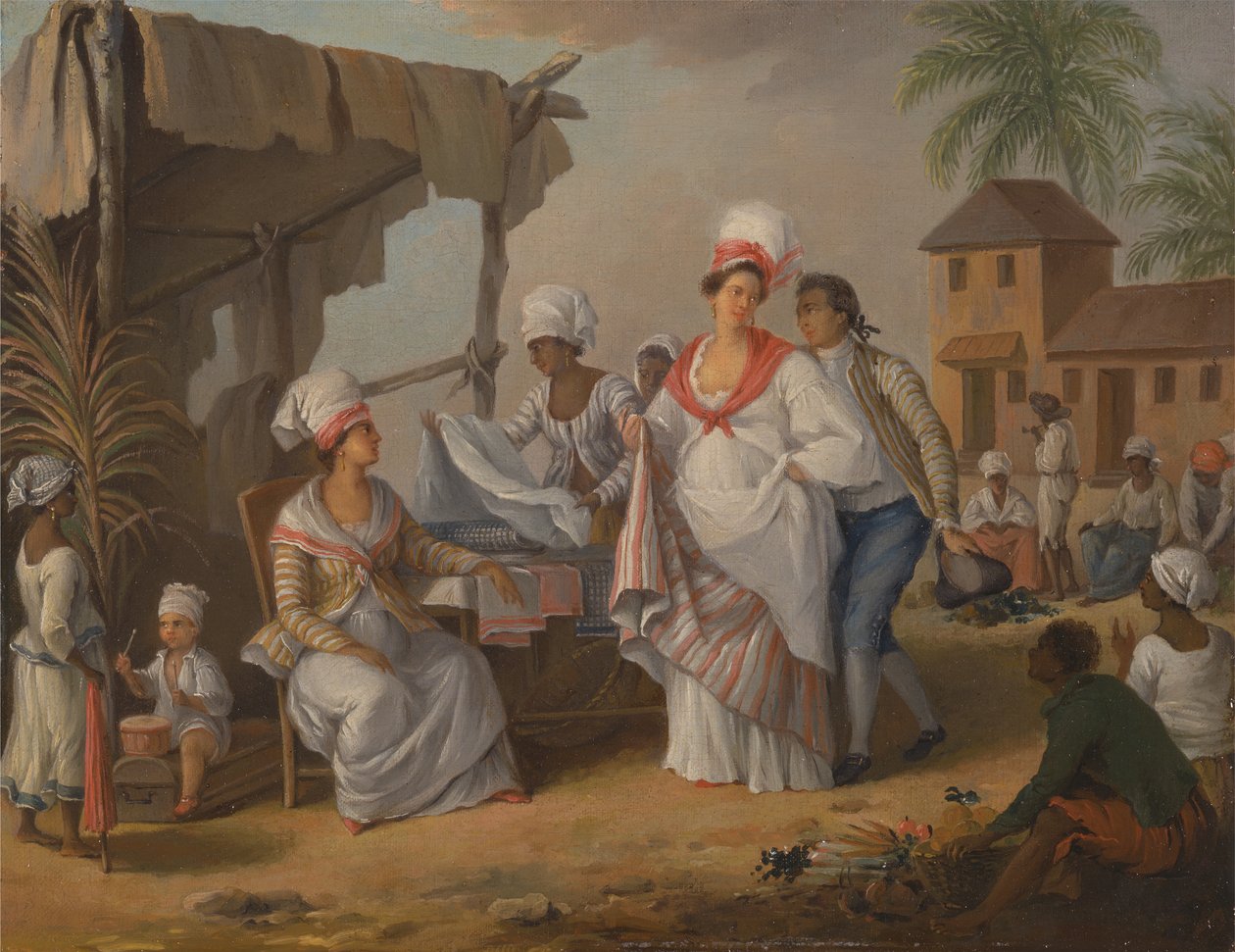 Markedsdag, Roseau, Dominica, ca.1780. af Agostino Brunias