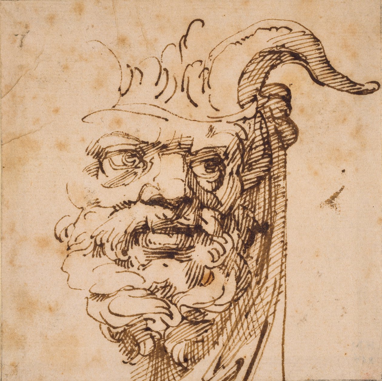 En silvan maske, 1570-1602 af Agostino Carracci